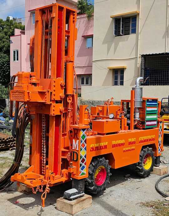 Robo rig borewell drilling in Bengaluru for deep water extraction